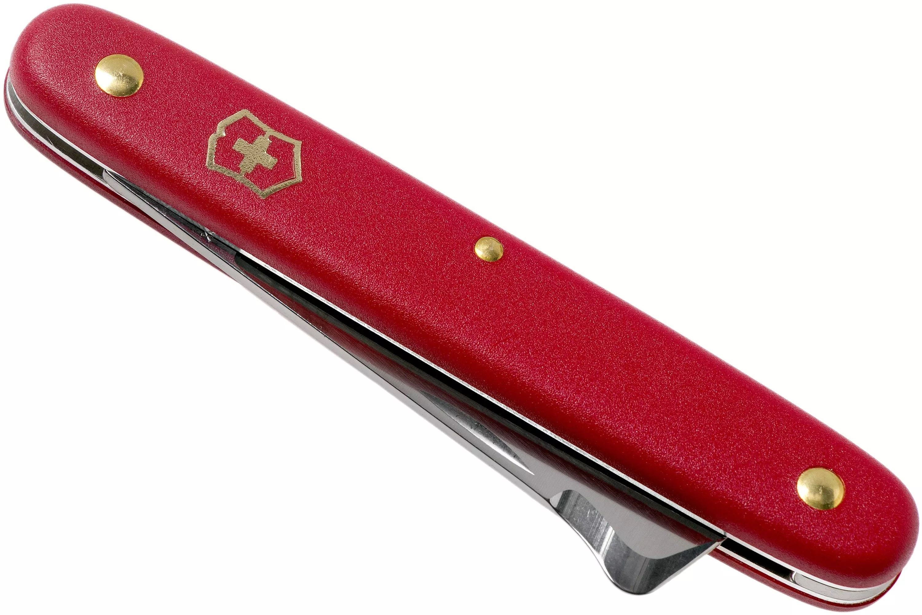Greffoir Victorinox Professionnel – Lame Pointue 45 Mm + Spatule En Laiton, Manche Rouge Ergonomique