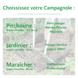 La Campagnole® Maraîcher Controlame a Molle 80 cm – Terreni Leggeri, Grandi Superfici