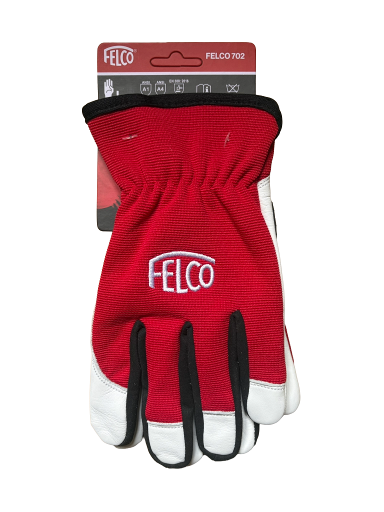 Gants Felco 702 – Gants de Travail Cuir Renforcé et Spandex pour Taille Intensive, Tailles S à XL
