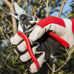 Gants Felco 702 – Gants de Travail Cuir Renforcé et Spandex pour Taille Intensive, Tailles S à XL