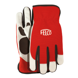 Gants Felco 702 – Gants de Travail Cuir Renforcé et Spandex pour Taille Intensive, Tailles S à XL