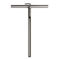 Tarière inox 1 m – vue de face sur fond blanc